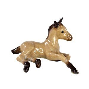 Hagen Renaker Buckskin Lying Down Foal Horse Miniature Figurine *Repaired Legs*